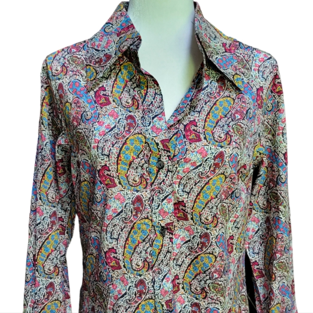 VINTAGE BERGDORF GOODMAN PAISLEY TOP
